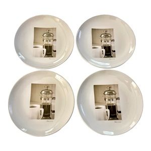 Lea Murphy Whiny Dog Press, Coffee Press Plates, Set of 4, sepia tone